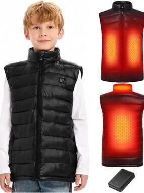 Cozy Kids Heated Vest - Lightweight Quilted Jacket for Boys & Girls, Warm Coat